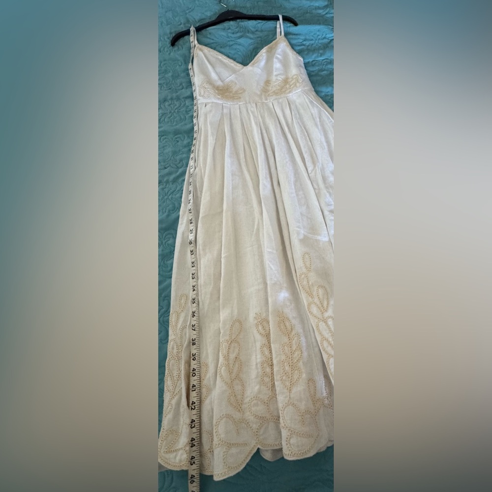 Christian LaCroix white w/ cream embroidery smocked back sundress. Size S lined - Picture 10 of 14